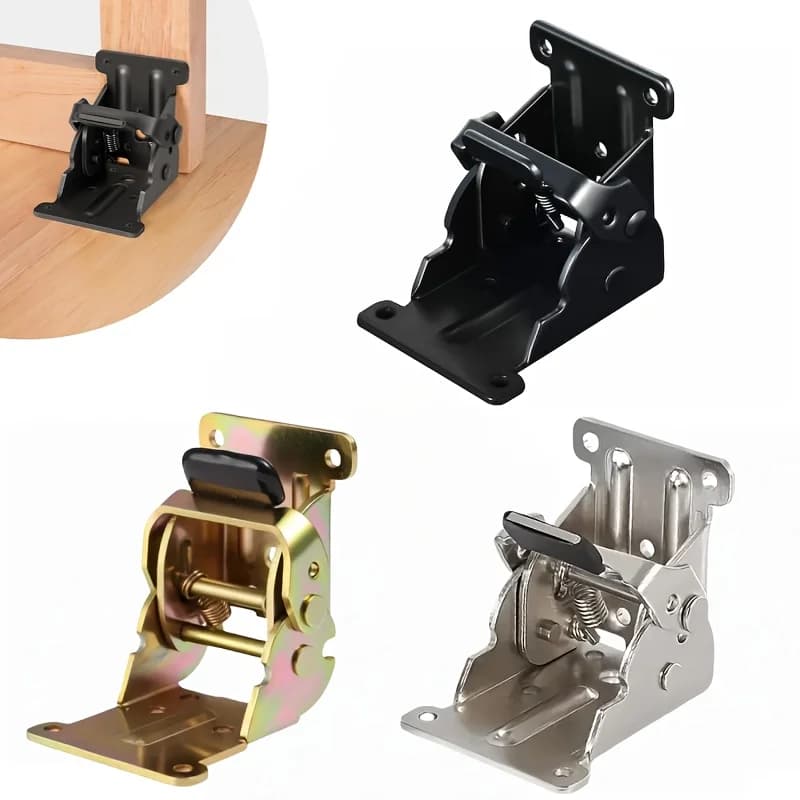 2 gambe di supporto pieghevoli con cerniera autobloccante con blocco a vite, 0-180 ° Supporto Estensibile Regolabile per Tavolo, Letto e Banco da Lavoro