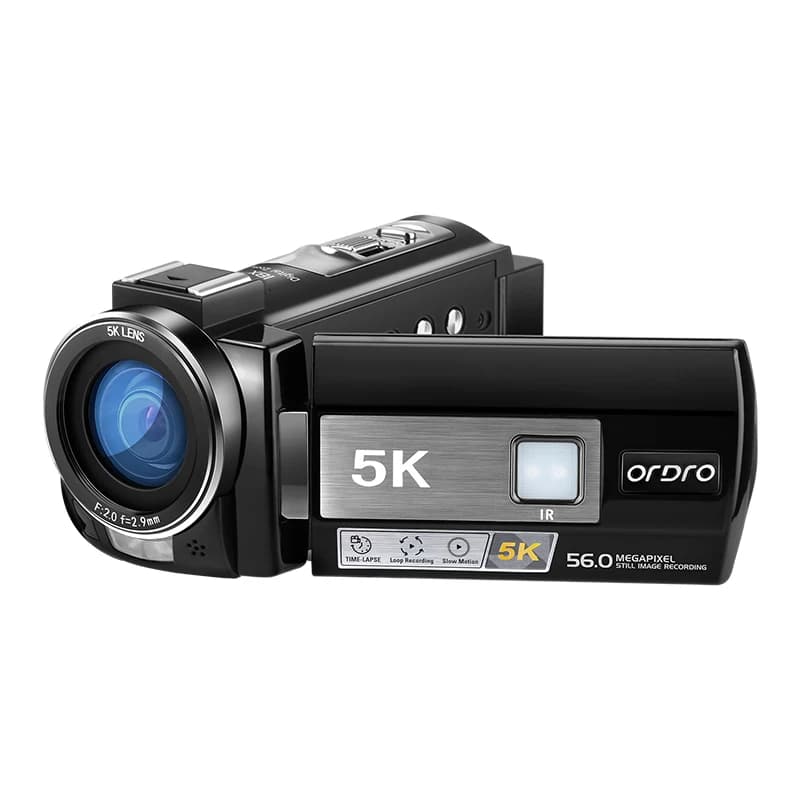 Ordro 5K Video Camcorder Vlog Camera 18X Digital Zoom Infrared Night Vision Camaras for YouTuber Recording 2024 New Arrivals