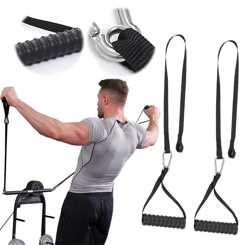 Straight Bar Cable Machine Lat Pull Down Attachment Tricipient Extension Straps Gym Equipment For Strength Training