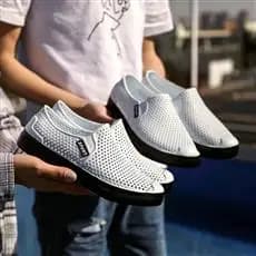 Vintage Minimal Men Handmade Knit Cloth Footwear Elastic Easy Wear Skid Sole Match Casual Canvas Shoes Spring Summer Outing