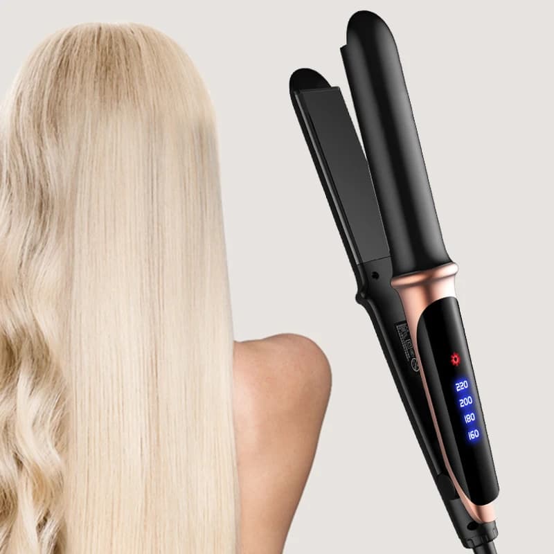 Hair Straightener 2 in 1 for Wet or Dry Hair Electric Iron Curling Straightening Irons Smoothing Hair Styling Tools