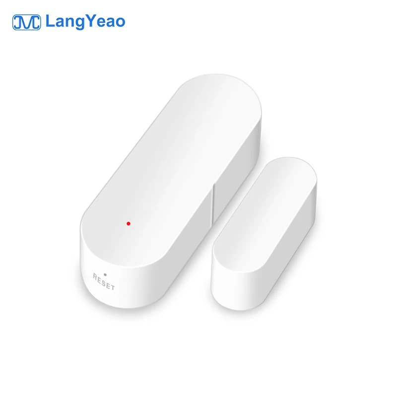 LangYeao Tuya WiFi Sensore di sicurezza allarme intelligente Batteria per PC Android Supporta Smart Life Alexa Google Home per sensore porta finestra