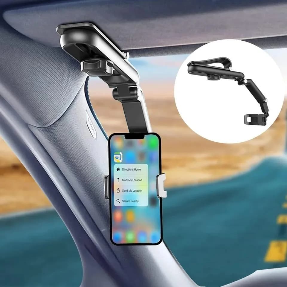 Supporto per telefono per auto universale girevole a 360 gradi Supporto per telefono cellulare con staffa per clip per appendere il sedile dello specchietto retrovisore automatico multifunzionale