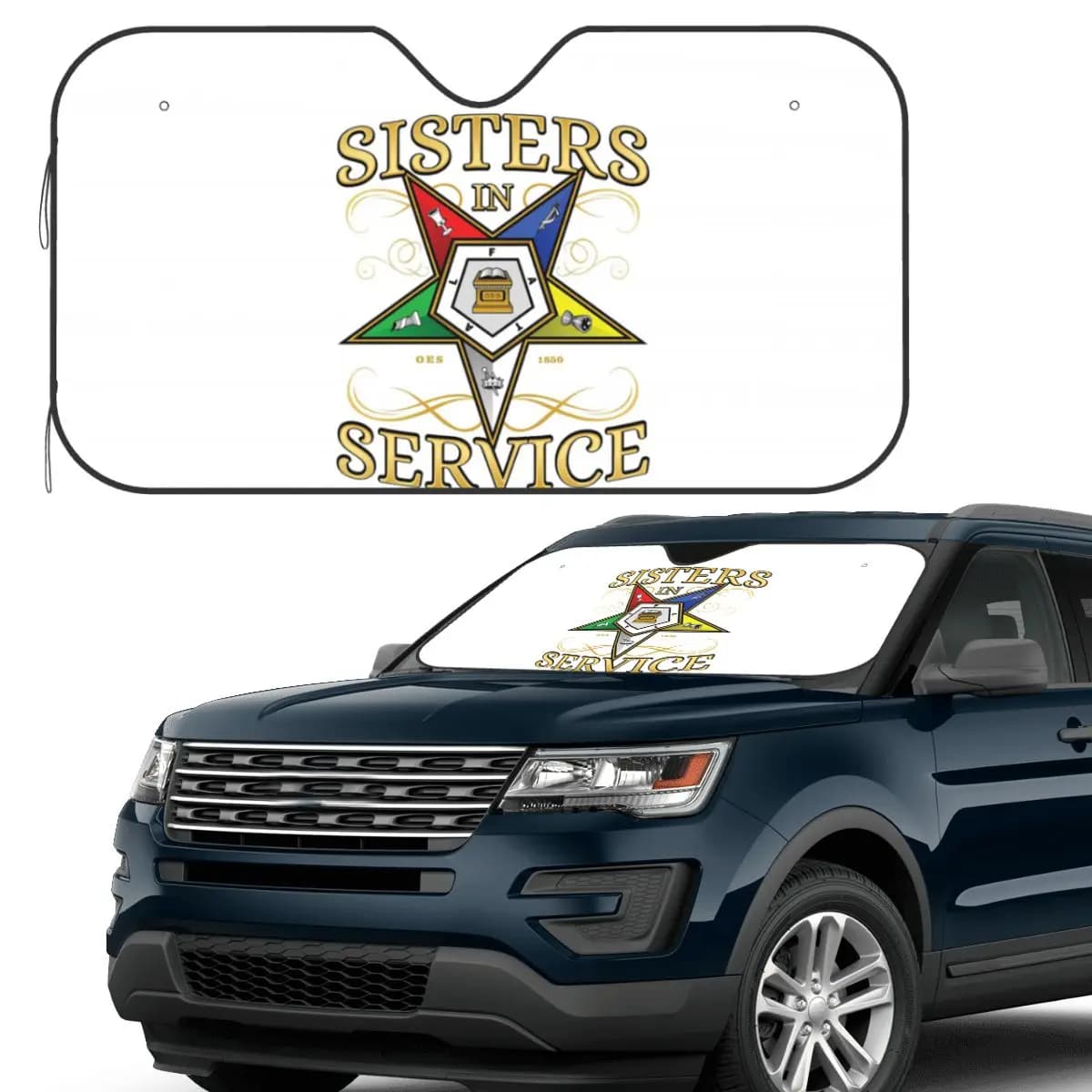 Emblema OES Ordine della stella orientale Parasole Parabrezza Parabrezza anteriore per auto Finestra Visiera parasole Accessori Coperture