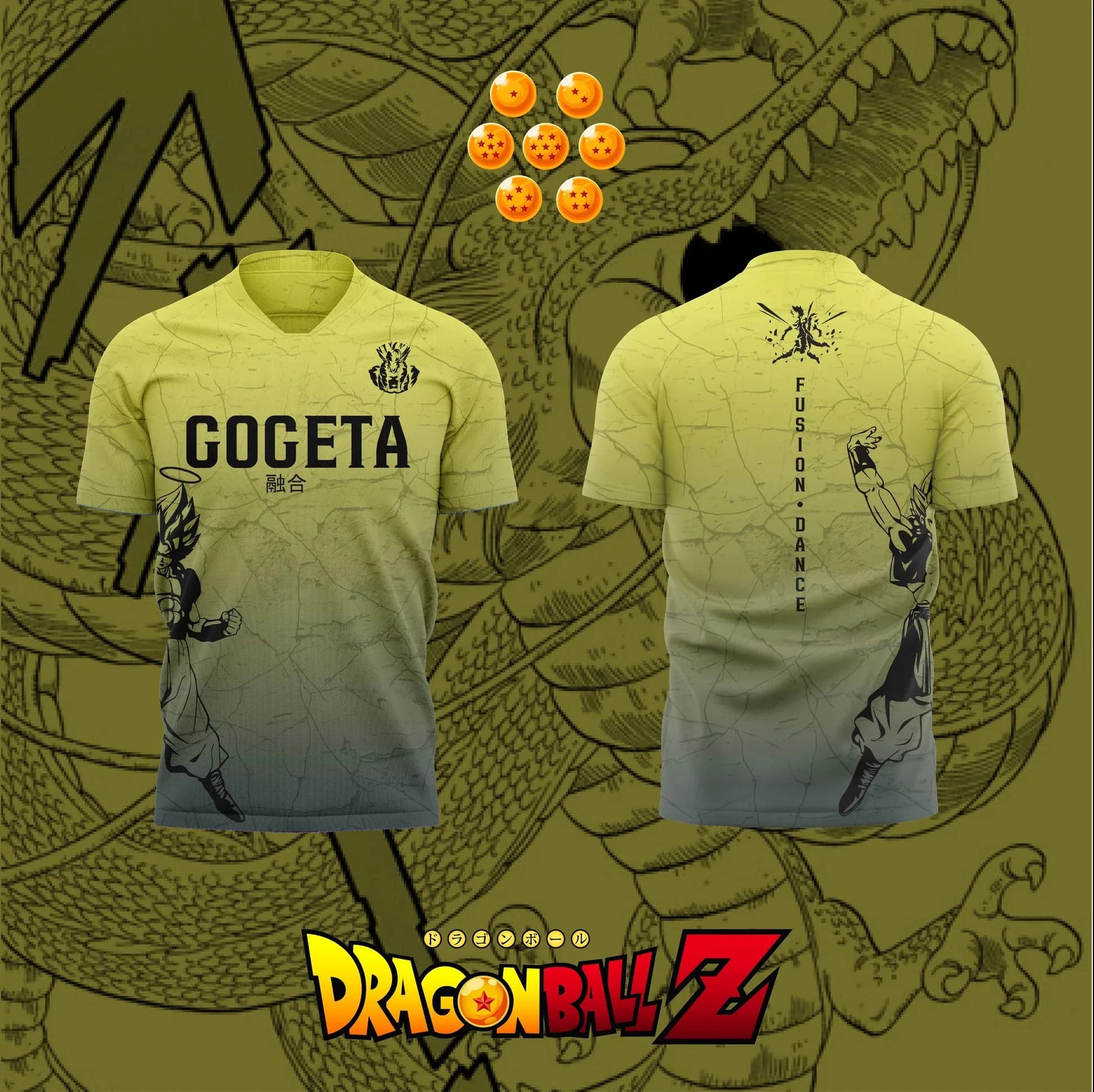 3D Football Shirt Printed Dragon Ball Z Anime GOGETA 2026 Men's Bandai, T-shirt Sportiva Estiva Casual Children's/Adults Y2k