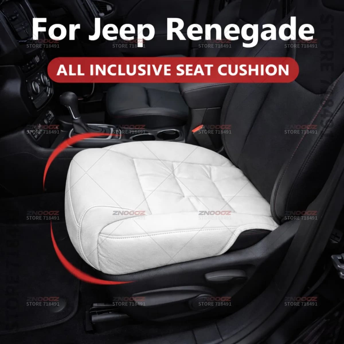 Car Seat Leg Support Extension Seat Cover Memory Foam Extender Cushion Interior Accessories For Jeep Renegade