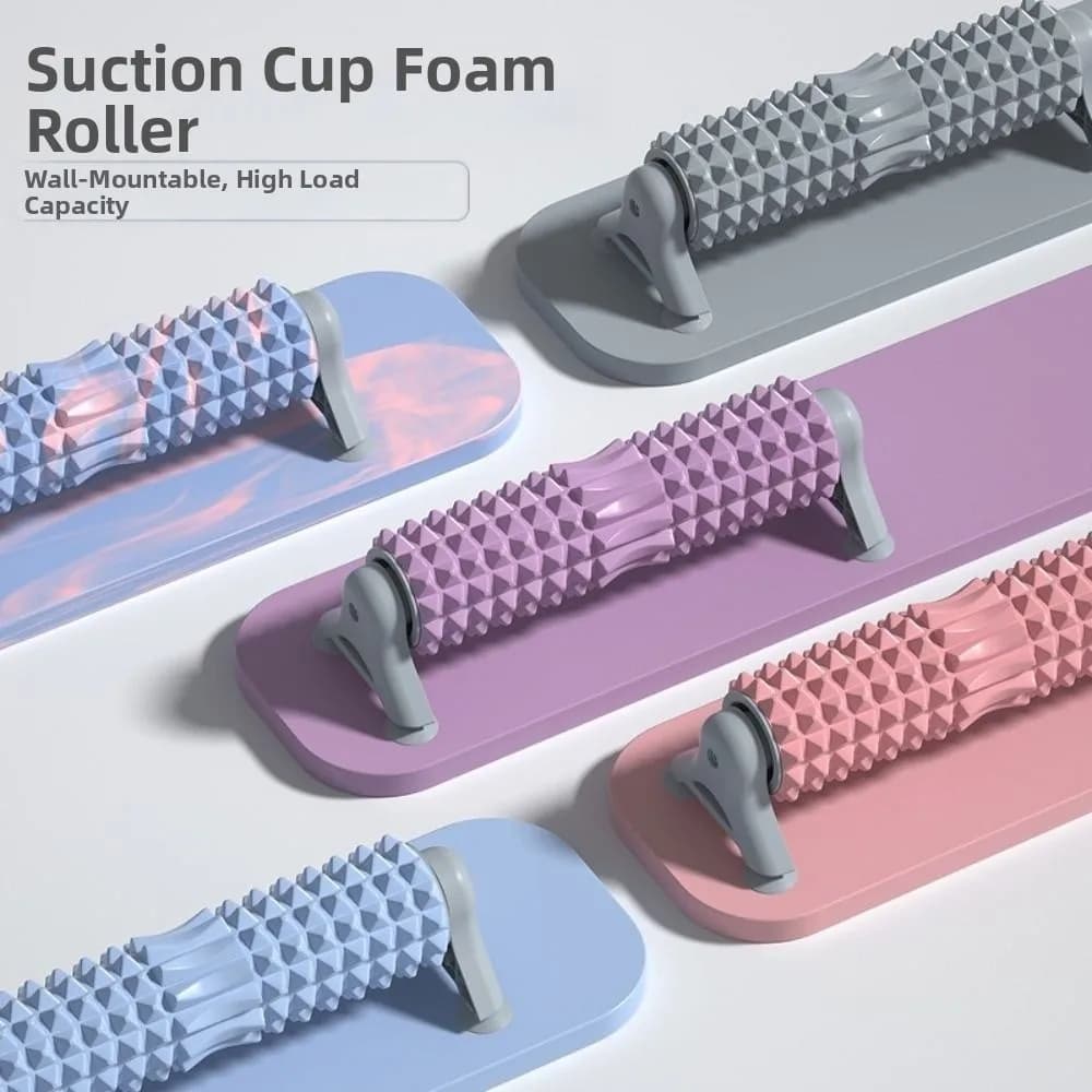 Non-Slip Suction Cup Foam Roller Large Load Bearing Stable EVA Yoga Column Easy To Use Thickened Deep Back Stretching Roller