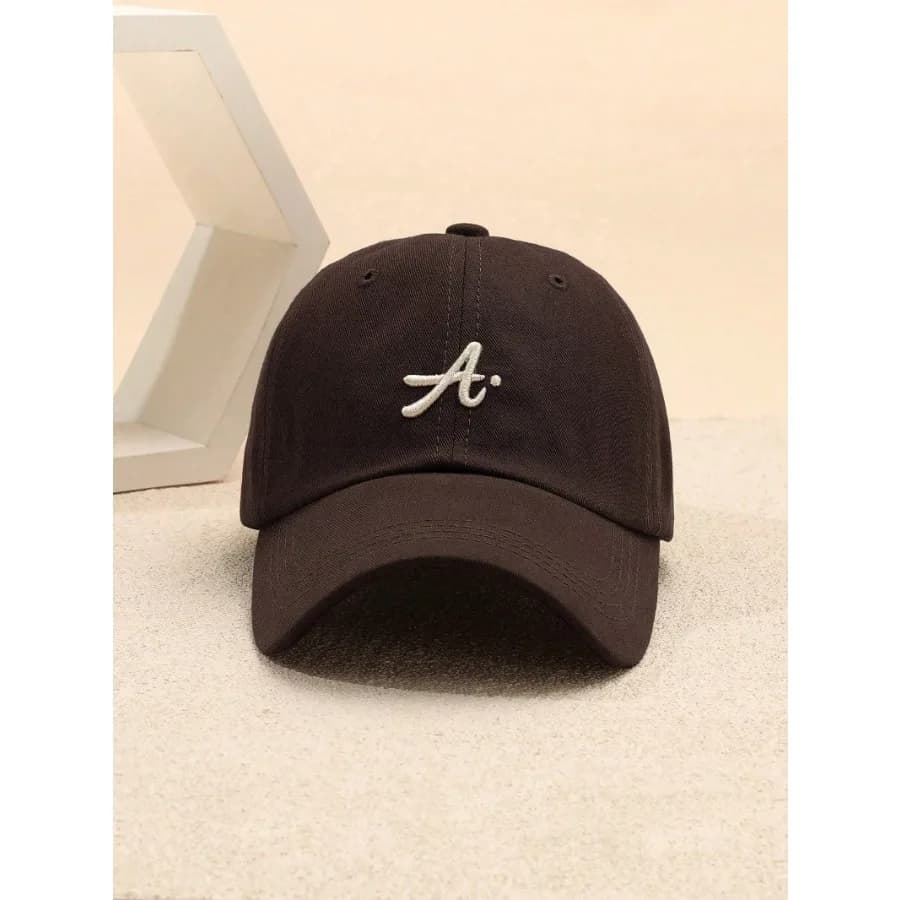Women's Embroidered Baseball Hat, Big A Model, Adjustable, For Solar Protection, Casual, Suitable for Spring and Autumn Trips