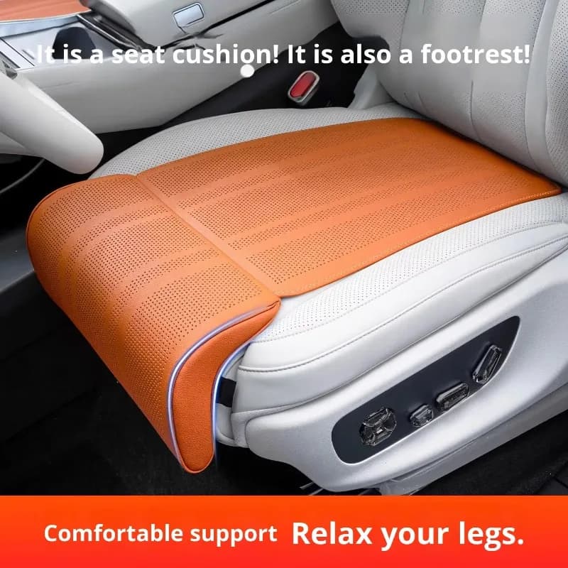 1 Piece Luxury Car Poggiapiedi for All Seasons - Leather Seat Covers Comfortable Ventilate to Holes with Exterior Poggiapiedi