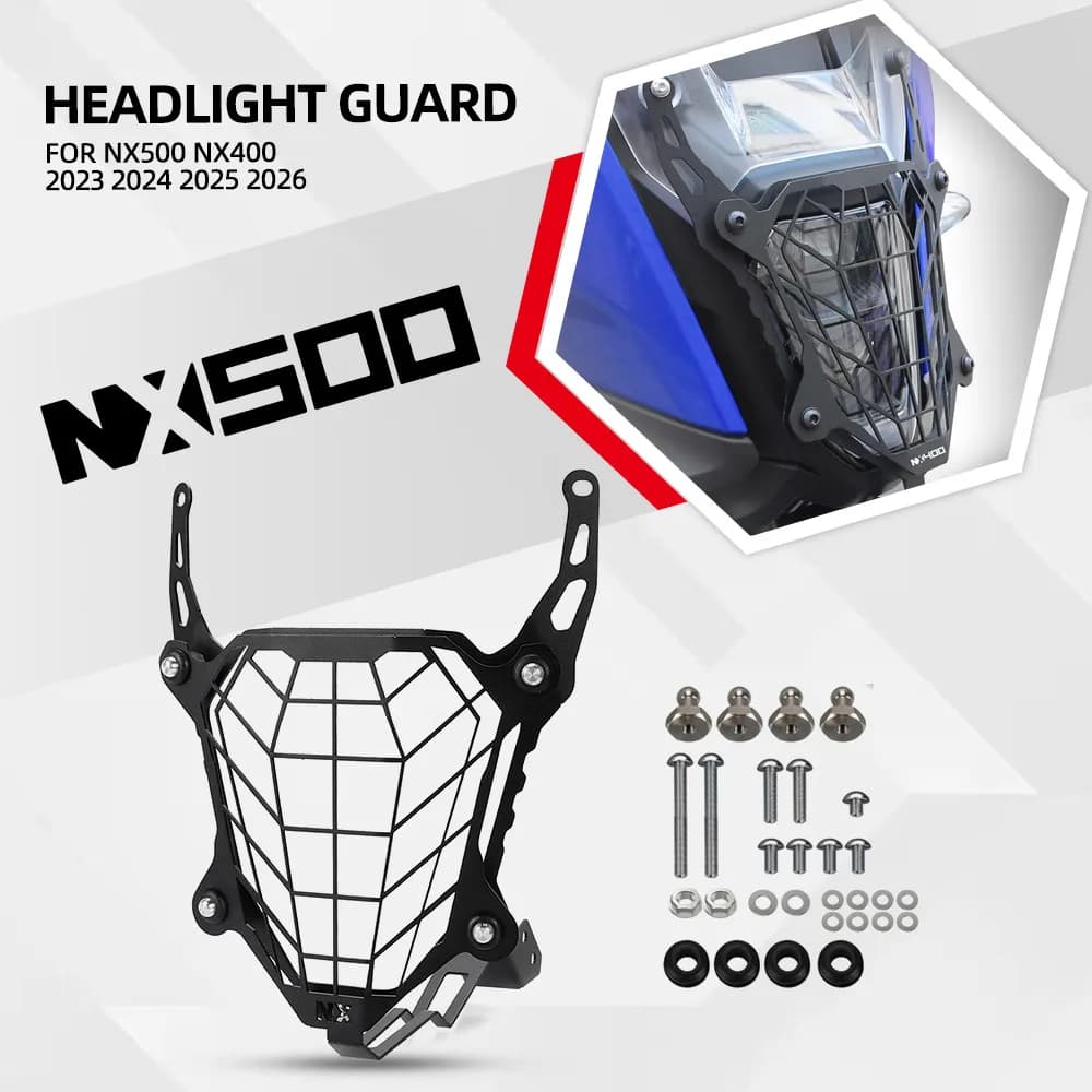 Fit For Honda NX500 NX400 2023 2024 2025 2026 Front Headlight Grille Guard Cover Protector Decorative headlamp Net NX 500 NX 400
