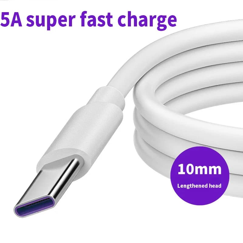 Cavo di ricarica rapido USB tipo C lungo 10mm per Blackview Bv9900 Pro Bv6100 Bv9700 BV9600 Oukitel U18 Cavo USB-C Spina per caricabatterie