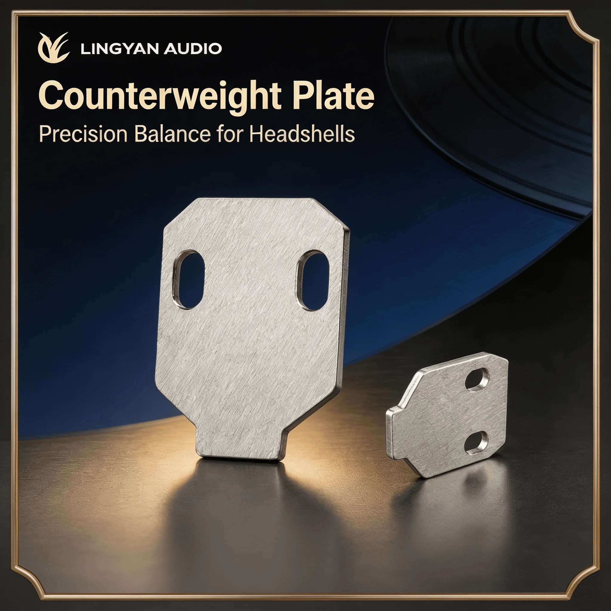 HiFi Turntable Cartridge Accessory LINGYAN AUDIO 6g Stainless Steel Headshell Weight Balance Plate for SME EMT Tonearm Part