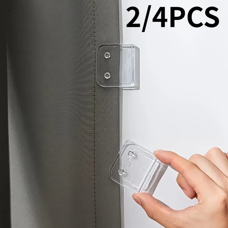Clip per tende multiuso da 2/4 pezzi, in plastica trasparente, molto adatte per bagni e cucine. tenda, accessori per la stanza