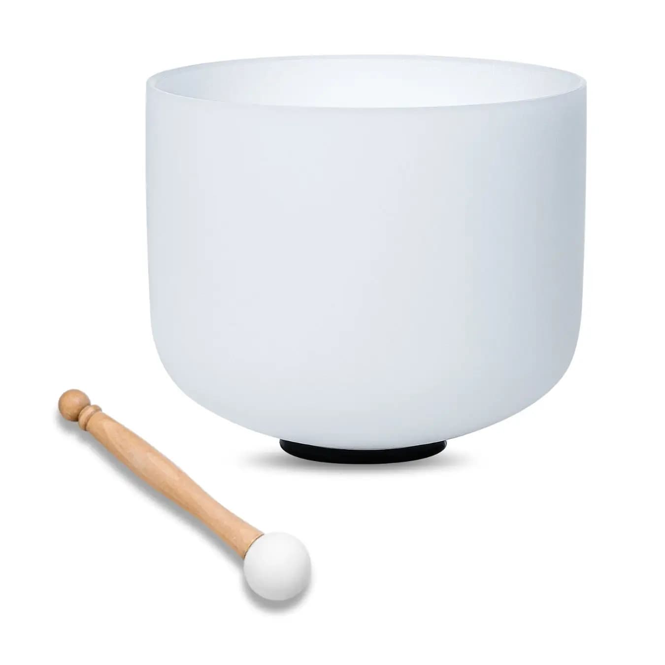 Quartz Crystal Singing Bowl 10 Inch Pure White For Mindfulness Meditation Yoga Sound Bowl With Mallet