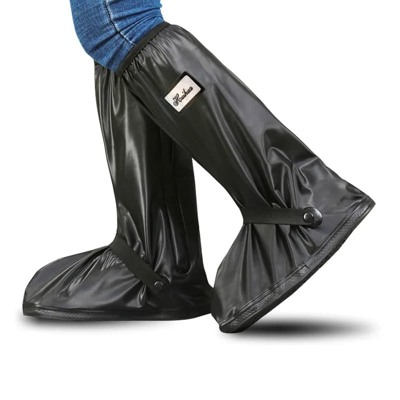 Height 40cm Rain Shoe Cover Motorcycle Riding Rain Shoe Cover Hiking Travel High Tube PVC Thick Rain Boots