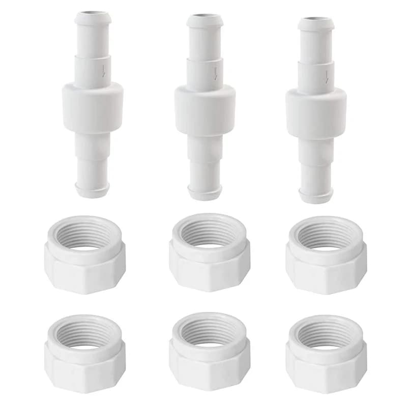 Kit tubo flessibile girevole D20 e dado tubo flessibile D15 Sostituisci per pulitore piscina Zodiac Polaris 280 180 380 3900 (confezione da 9)