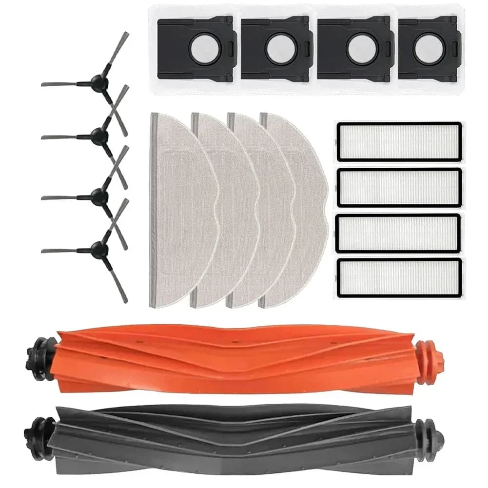 2 Roller Brush 4 Side Brush 4 Dust Bags 4 Mop Pad 4 Filters For Mova S20 Ultra / RLM71CE Robot Vacuum Cleaner Accessories