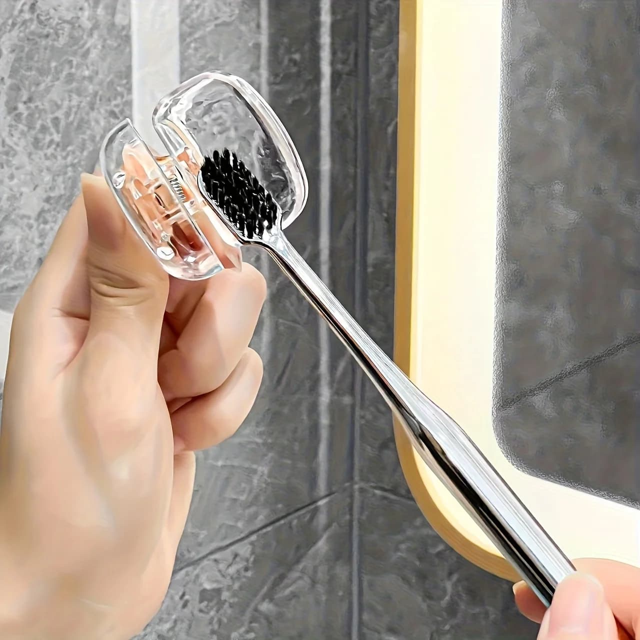 Copri testina spazzolino da 1/4 pezzi, custodia igienica portatile da viaggio per bagno, ufficio, casa, protezione in plastica per spazzolino, porta spazzolino