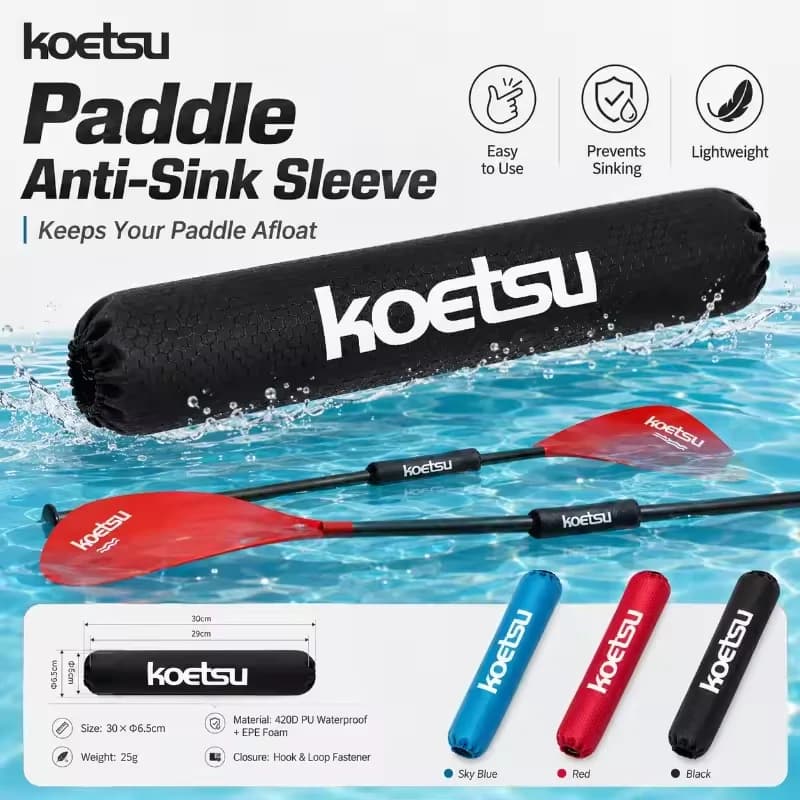 Paddle Buoyancy Sleeve 420D PU EPE Foam Paddle Float SUP Board Accessory Prevent Sinking for Kayak Canoe Stand Up Paddleboarding
