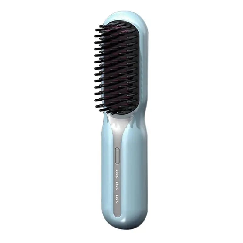 Piastra per capelli senza fili ABVI - Spazzola elettrica professionale riscaldante per stirare i capelli e curare i capelli con ioni negativi