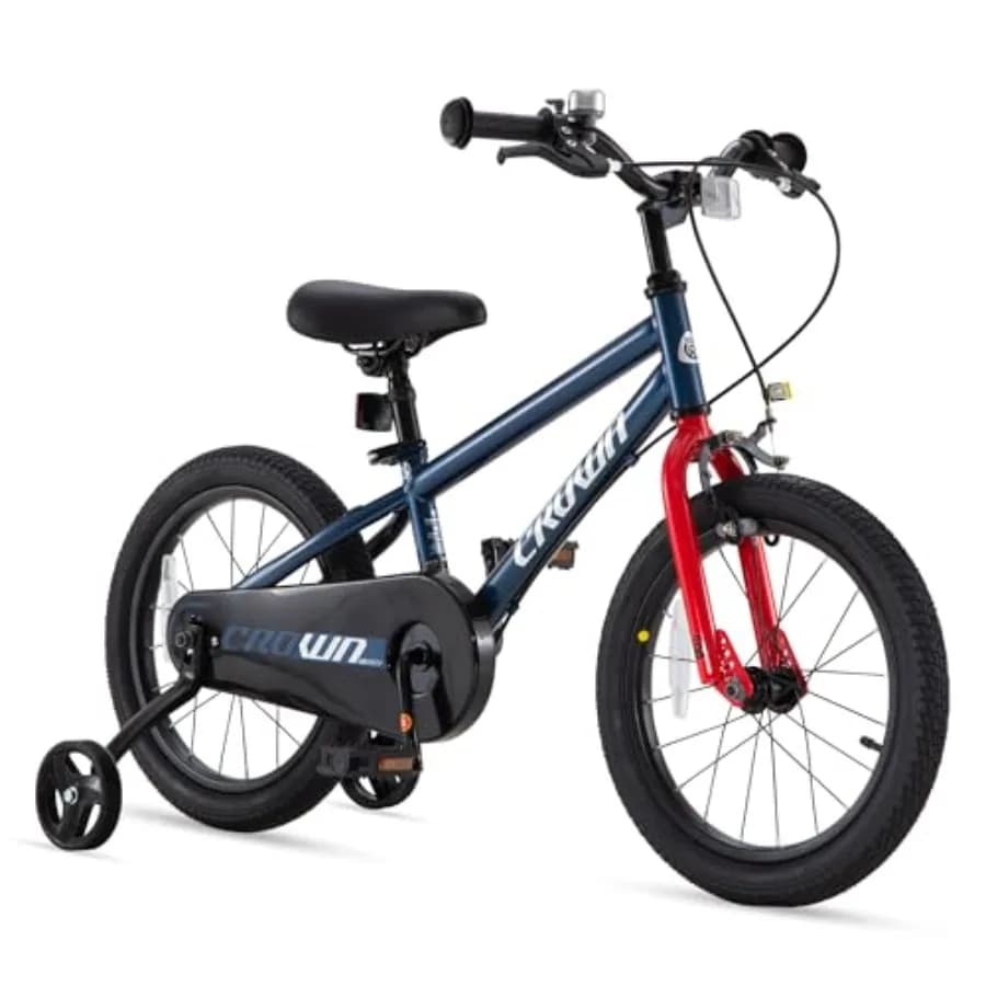 Bicicletta 12 14 16 18 Pollici con Rotelle per Principianti Bambini e Bambine dai 3-10 Anni Vari Colori