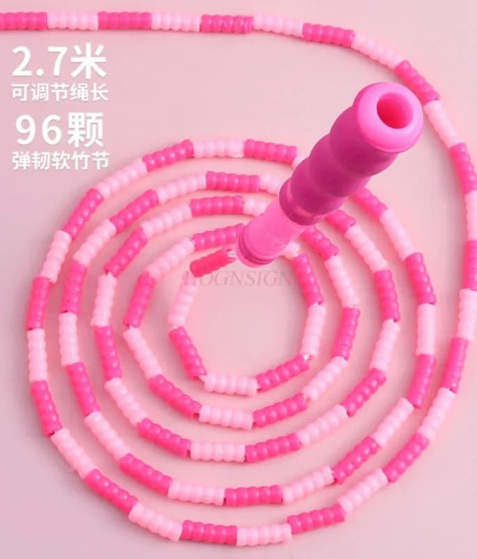 Kids Bamboo Jumping Rope Asylum Beginner, Soft Rubber Sport Cord