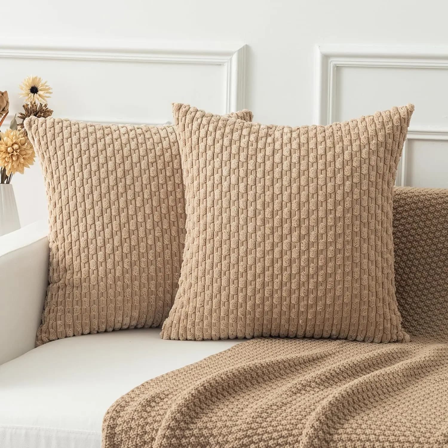 40/45/55 x5 5cm fodera per cuscino federa in velluto a coste fodera per cuscino a righe kaki per divano letto di grandi dimensioni decorazioni per la casa