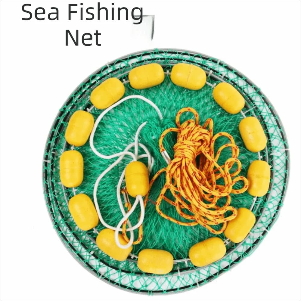 Three/Multi Drift Fishing Net Folding Design Thickened Material Pocket Net Bag Quick Drying Sea Protection Fish Basket