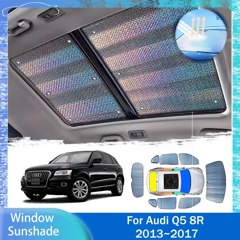 Per Audi Q5 8R 2013 ~ 2017 2014 2015 2016 Lucernario Parasole Auto Finestrino Laterale Parabrezza Parasole Protezione UV Ombrellone Accessori