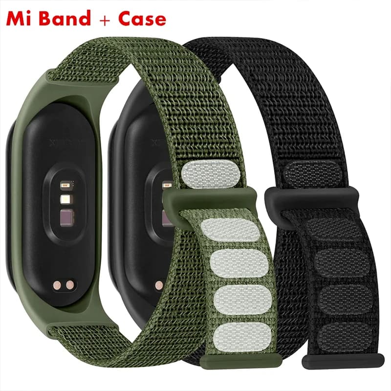 Nylon Ring Mi Band 4 5 6 Replacement Strap Soft Wrist Strap Adjustable Pulsera Kit for Xiaomi Mi band 3 4 5 6 7 bracelet