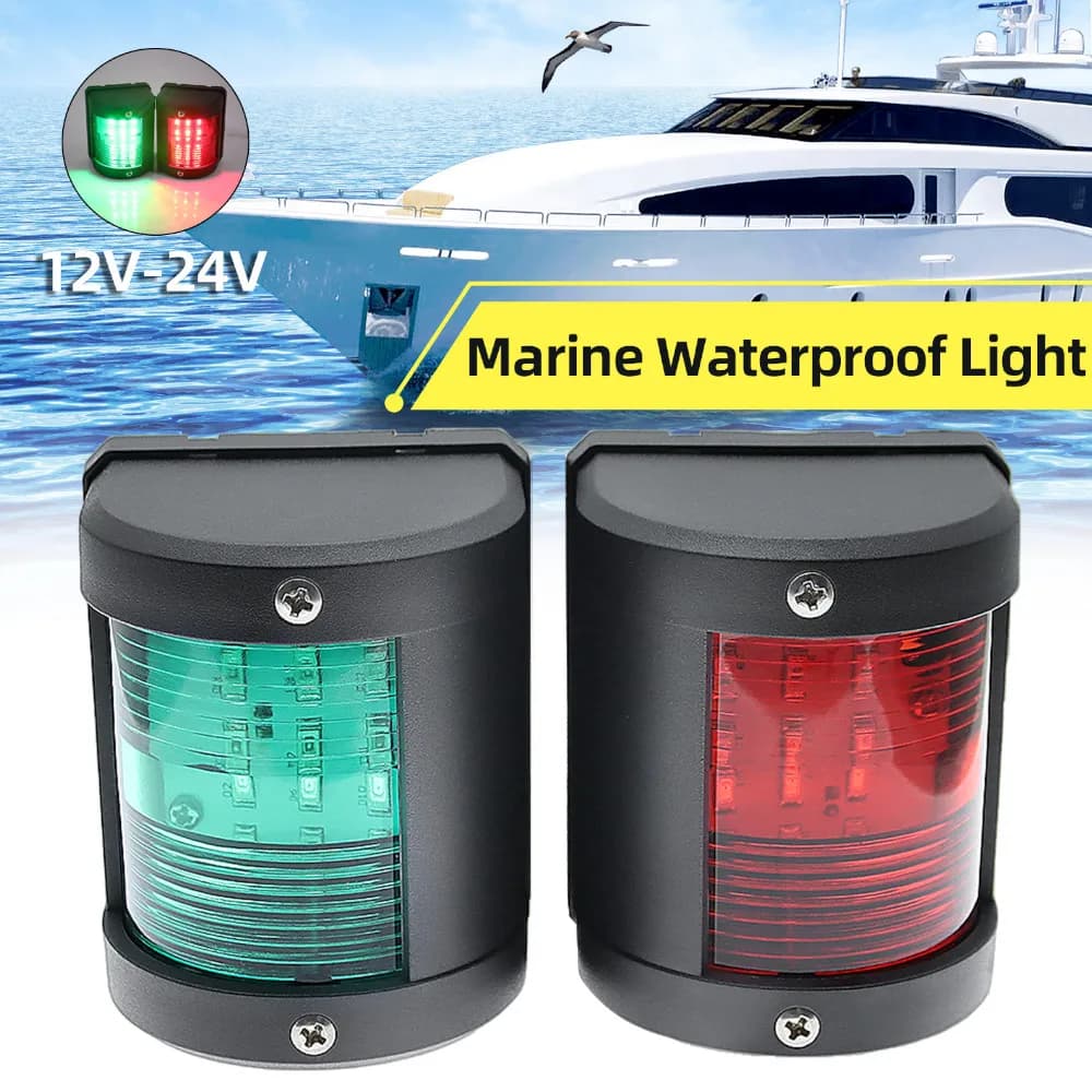 Luce di navigazione marina per barche Lampada di segnalazione di navigazione a LED Lampada di segnalazione Colore rosso verde bianco Luce di ancoraggio per yacht marino 12V