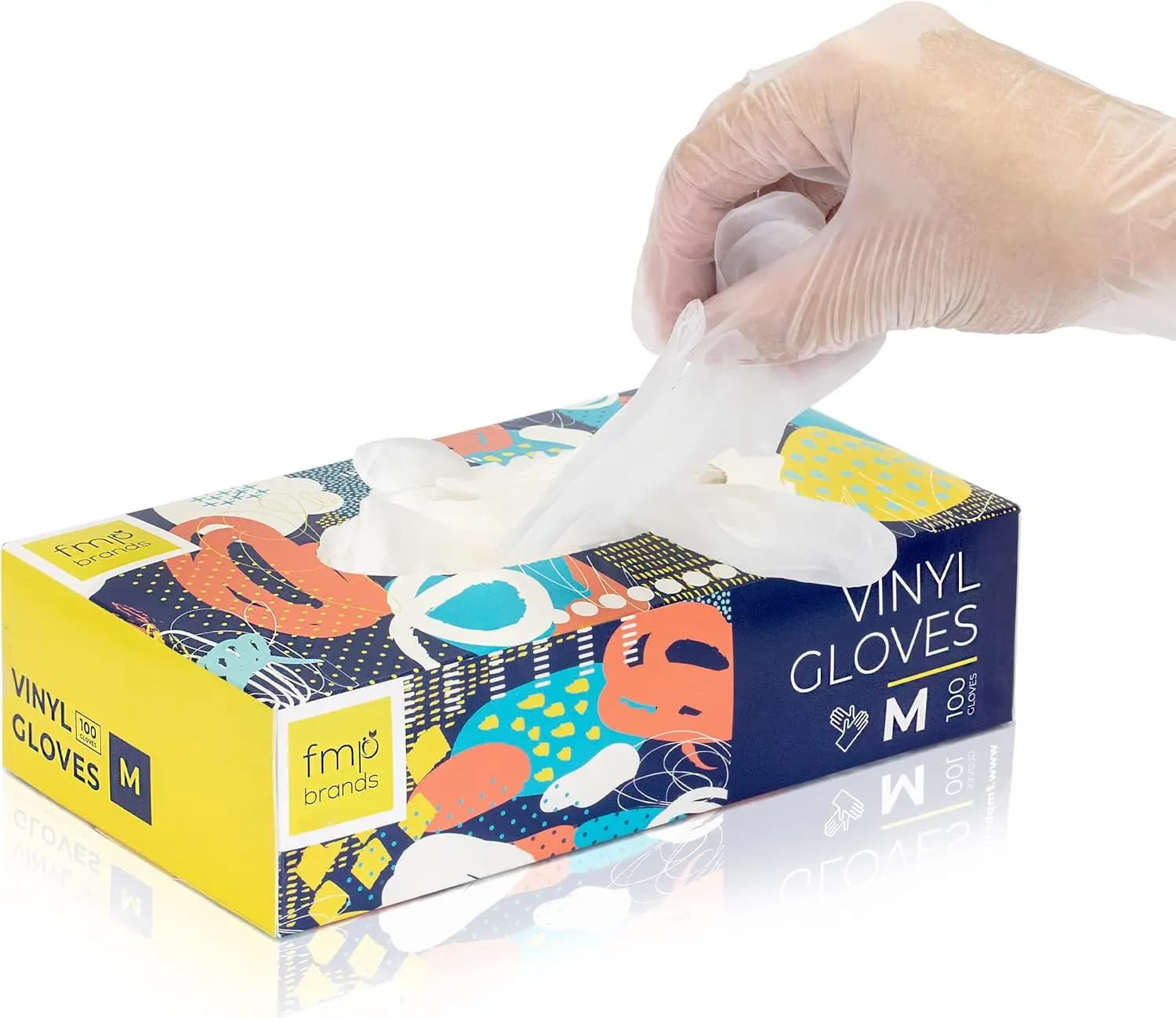Guanti in Vinile Monouso Senza Lattice per Preparazione Pasti, Taglia Media, Senza Polvere, per Cucina, Casa e Giardinaggio