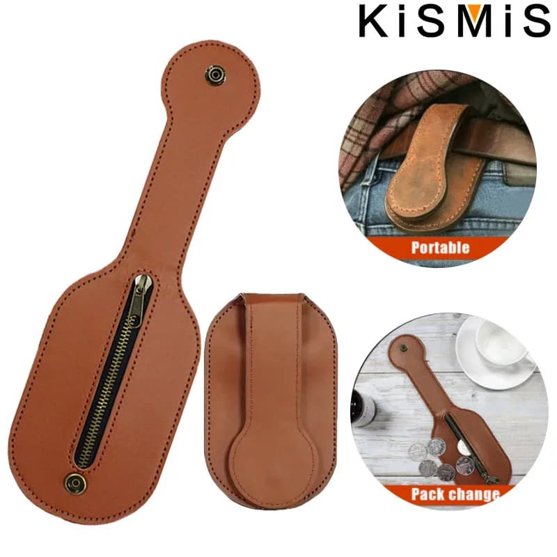 KISMISRetro portamonete in pelle da uomo Outdoor Utility Anti-perso Multi-Tool Jacksap portafoglio donna marsupio portachiavi Carteras