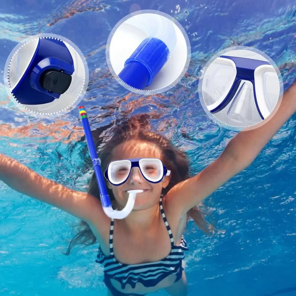 Attrezzatura Subacquea, Set Maschera Antiappannamento per Sport Acquatici, Occhialini da Immersione, Maschera per Immersioni Subacquee, Attrezzatura per Snorkeling per Bambini