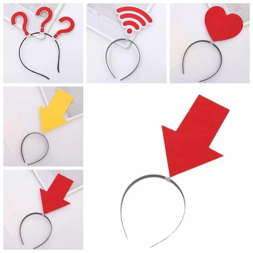 Funny 8.6inch Hairband Arrow WiFi Question Mark Concert Headwear Love Funny Props Headdress Gift