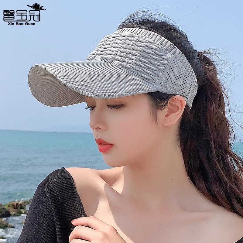 Cappello a cilindro vuoto versione coreana femminile primavera ed estate berretto sportivo all'aria aperta topless studente cappello da sole ombra cappello da sole