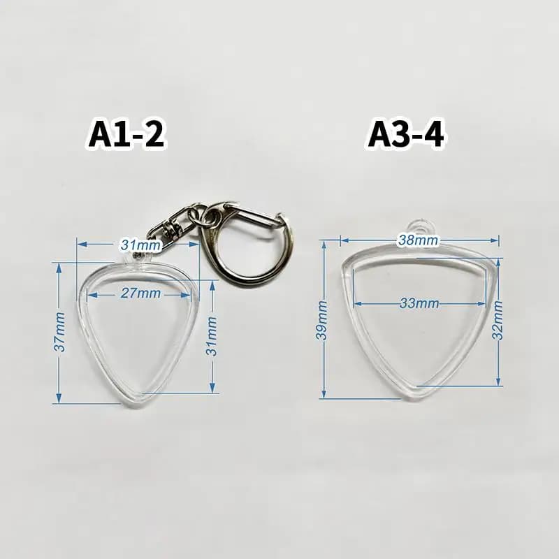 Custodia per plettri a forma di cuore; Borsa portachiavi Scatola portaoggetti trasparente per chitarristi da collezione