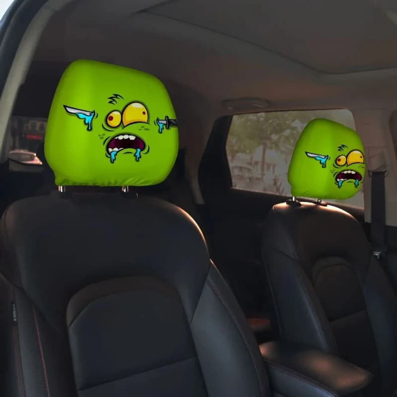 General Motors headrest cover, elastic headrest cover, eccentric seat cover mask, Christmas decoration for car