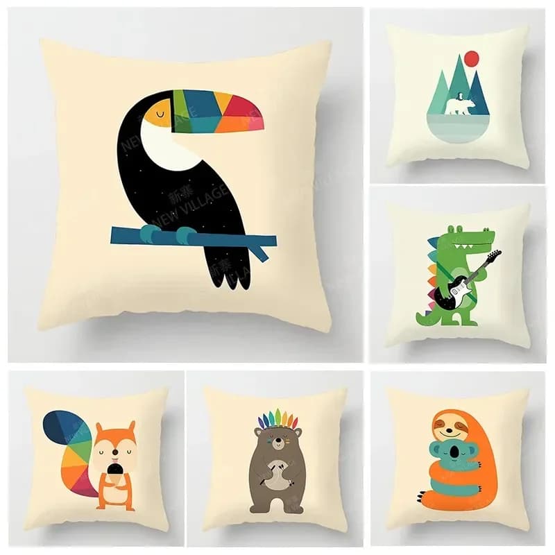 Nordic home decor throw federa divano cuscino moderno 45x45cm 45*45 50x50 60x60cm 40x40 soggiorno bambino kawaii Cartoon