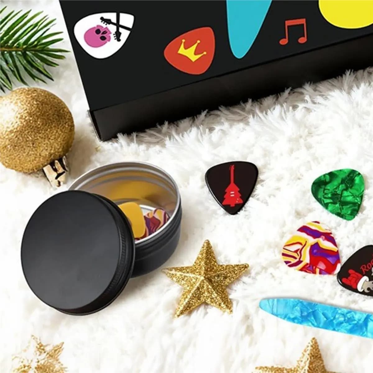 (ABYM) Guitar Picks Advent Calendar 24-Day Countdown with Picks & Accessories