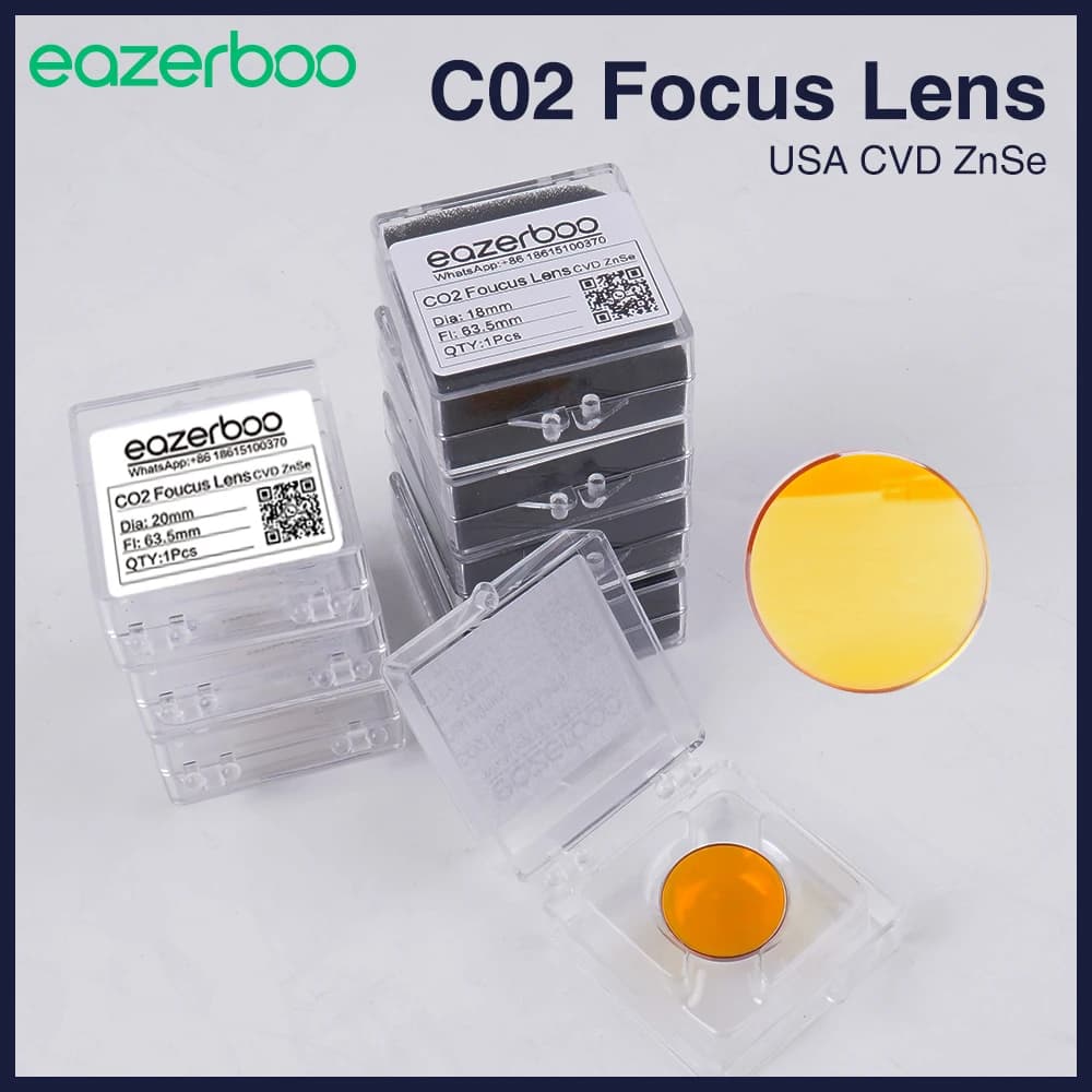 Per macchina da taglio per incisione laser Co2 HUNST CVD ZnSe lente di messa a fuoco diametro 12mm 18mm 19,05mm 20mm FL 38,1 50,8 63,5 76,2 101,6mm