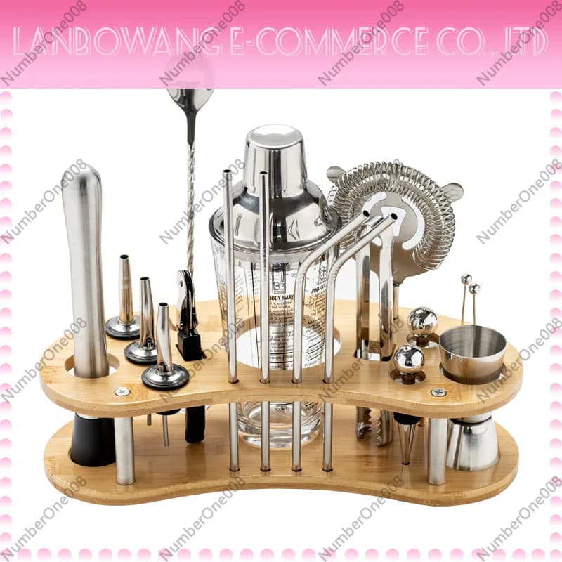 Stainless Steel Cocktail Shaker Set, Bartender Tool Kit, Professional Barware for Home Bar