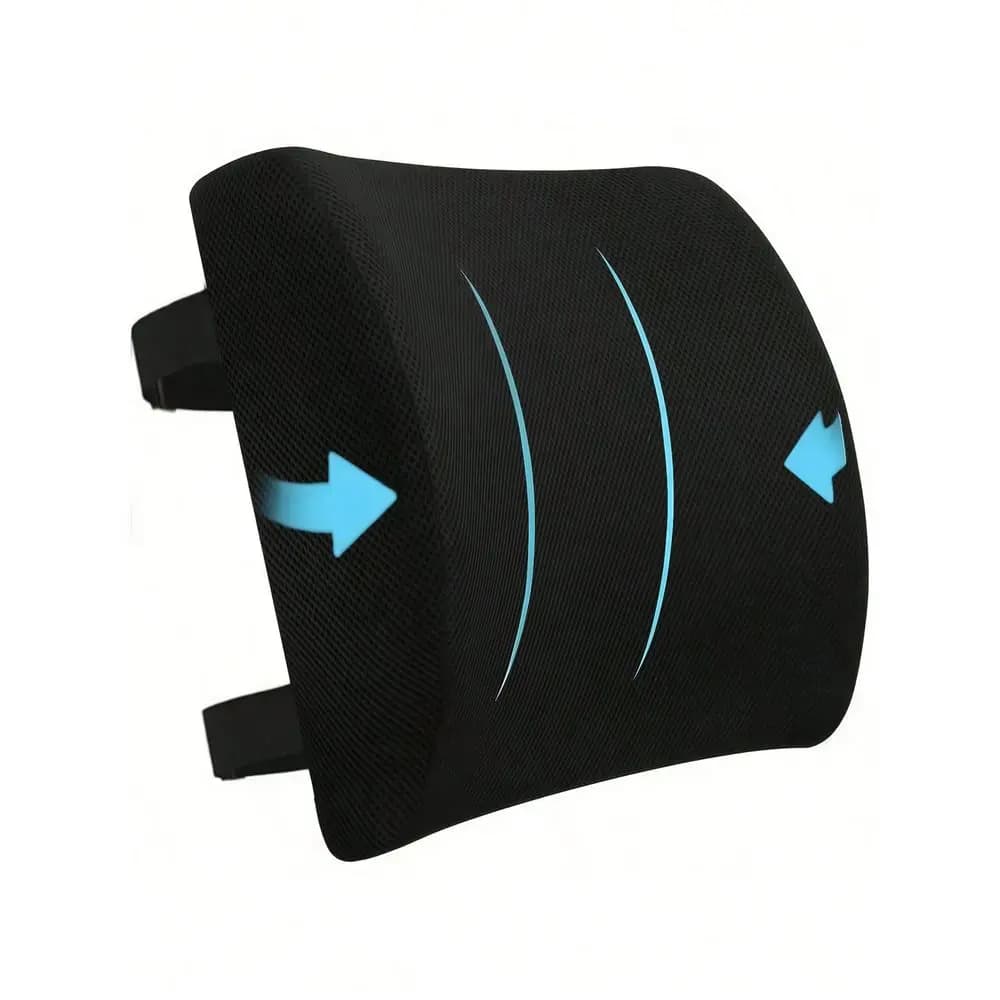 Cuscino di supporto lombare in memory foam, comodo cuscino per schienale per sedia da ufficio, seggiolino auto, sedia da gaming, allevia il dolore alla schiena, A
