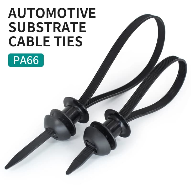 8*280 8*380Nero Nylon Auto Moto Piastra di Base Cavo Anello di Plastica Tag Autobloccante Fascette Installazione FIxed Sedile Telaio clip