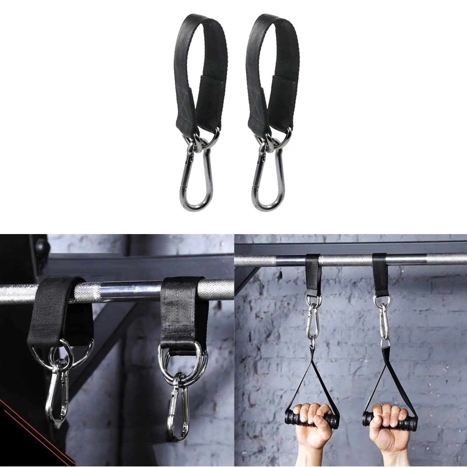 Pull Up Bar Hanging Strap Hook Adjustable Gym Handle Extension Strap Heavy Duty Webbing for Multi-gym Training