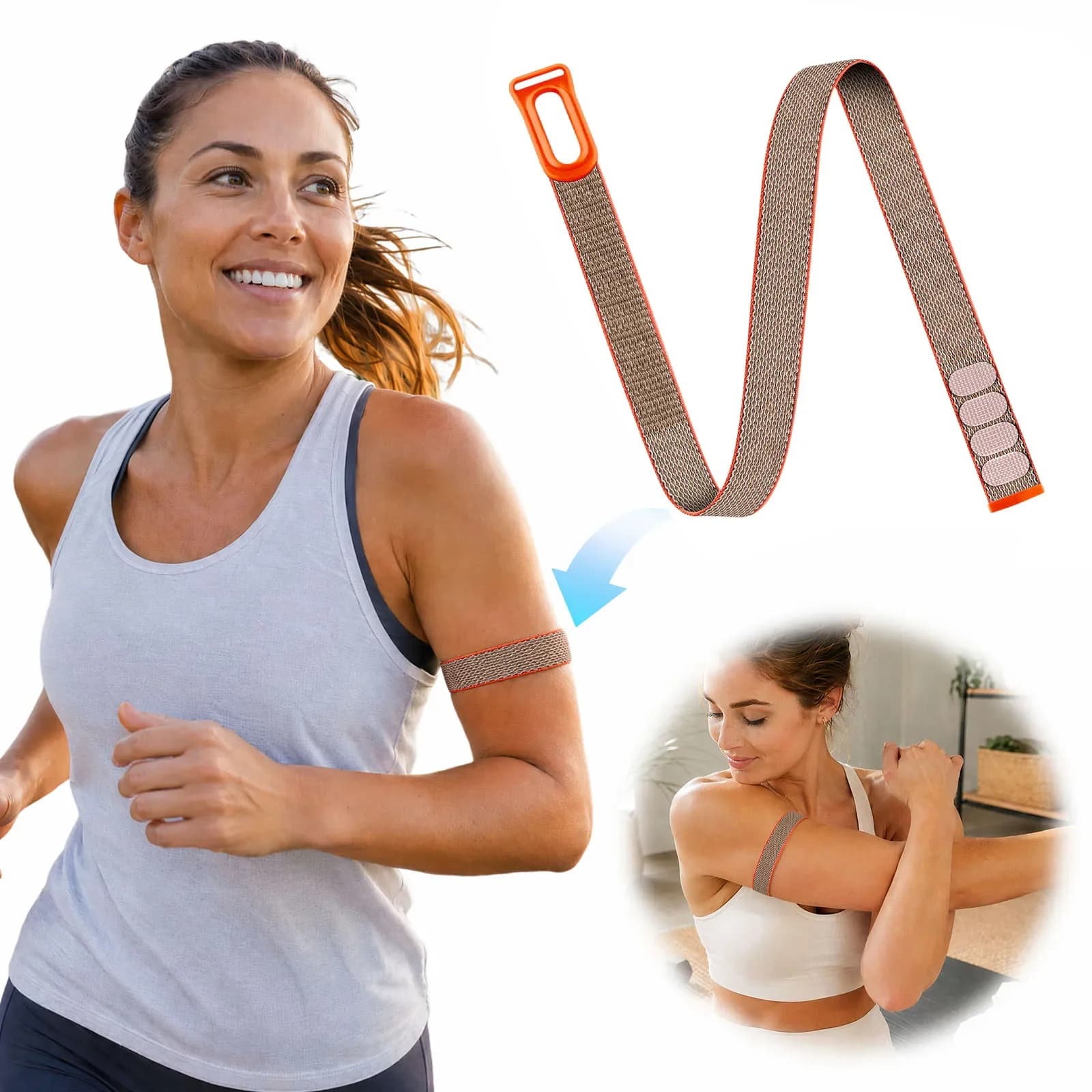 Nylon Woven Bicep Band For Google Fitbit Air Strap Fitness Tracker Replacement Armband 400mm Circular Band For Fitbit Air
