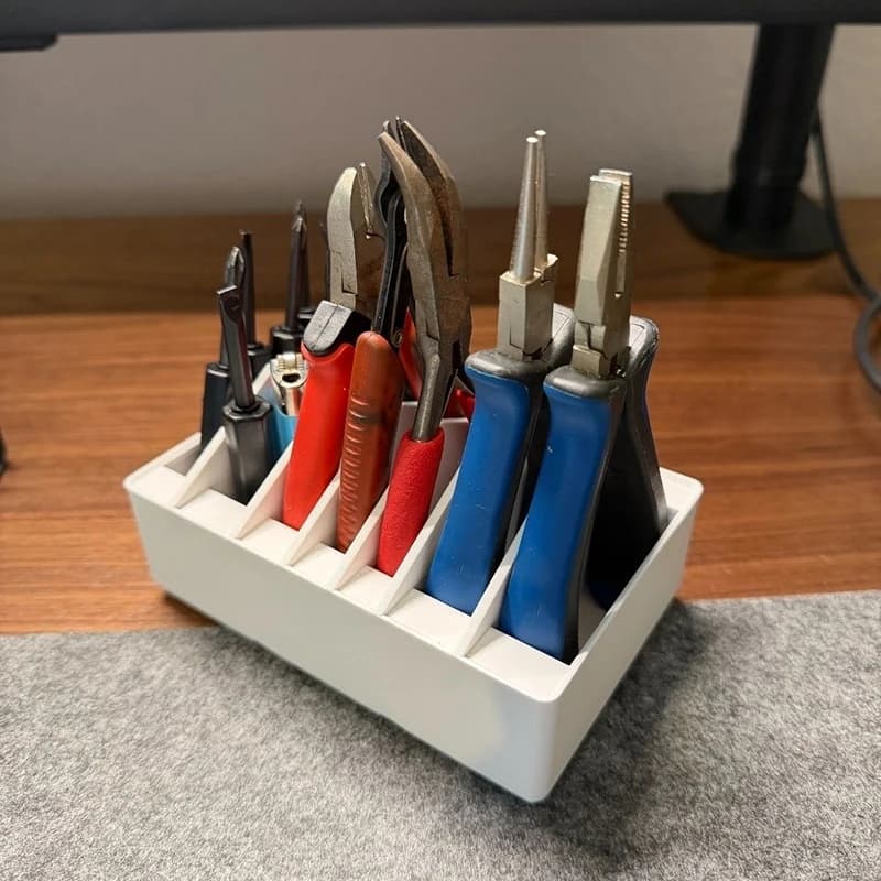Pliers Organizer Rack, 7 Slots Hand Tool Holder For Workbench Garage Drawer, Anti-slip Desktop Tool Stand,Small Tools Storage