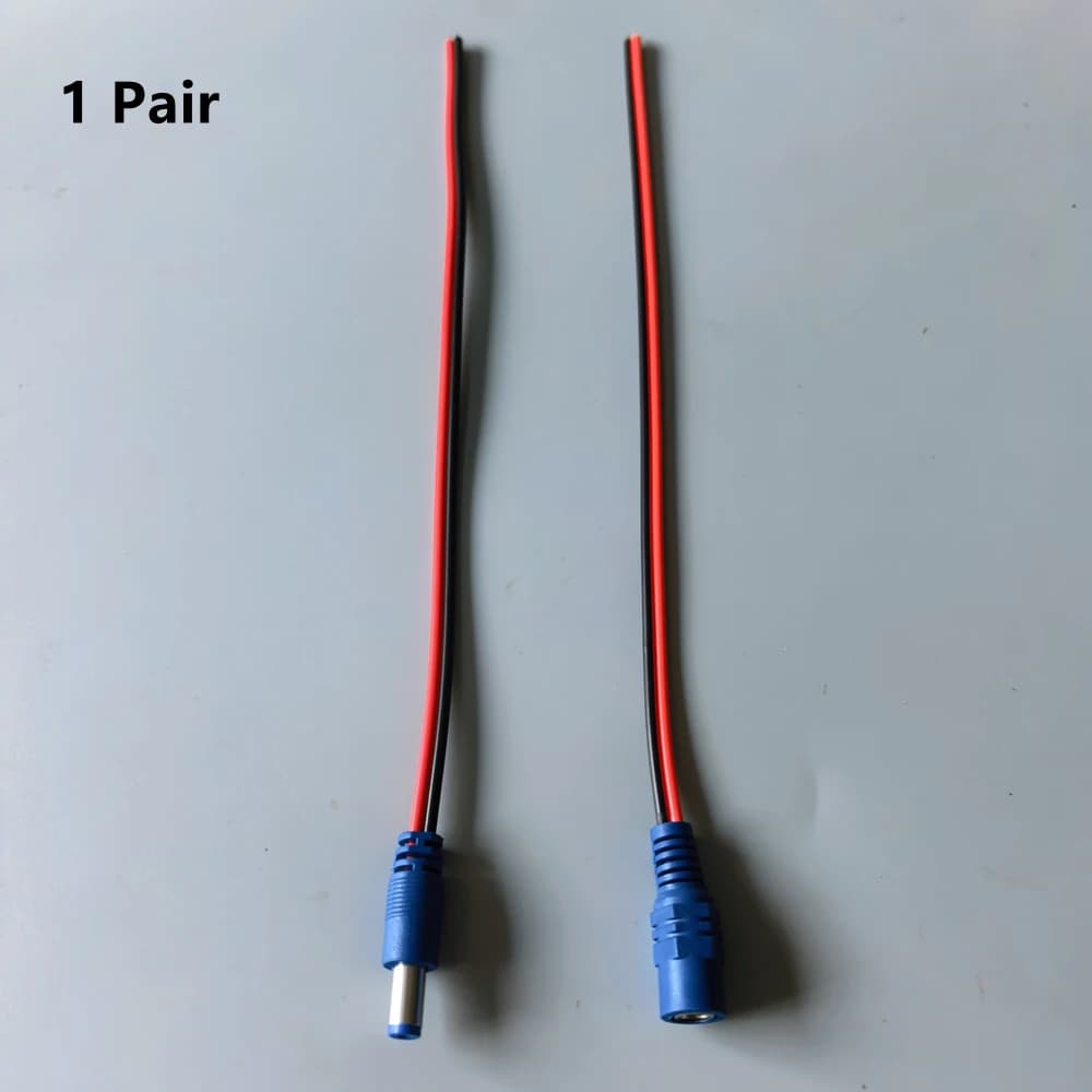 1/2/5/10 Pais 5.5x2.1mm Male Female Plug 12V DC Power Pigtail Cable Jack for CCTV Camera Connector Tail Extension 24V DC Wire