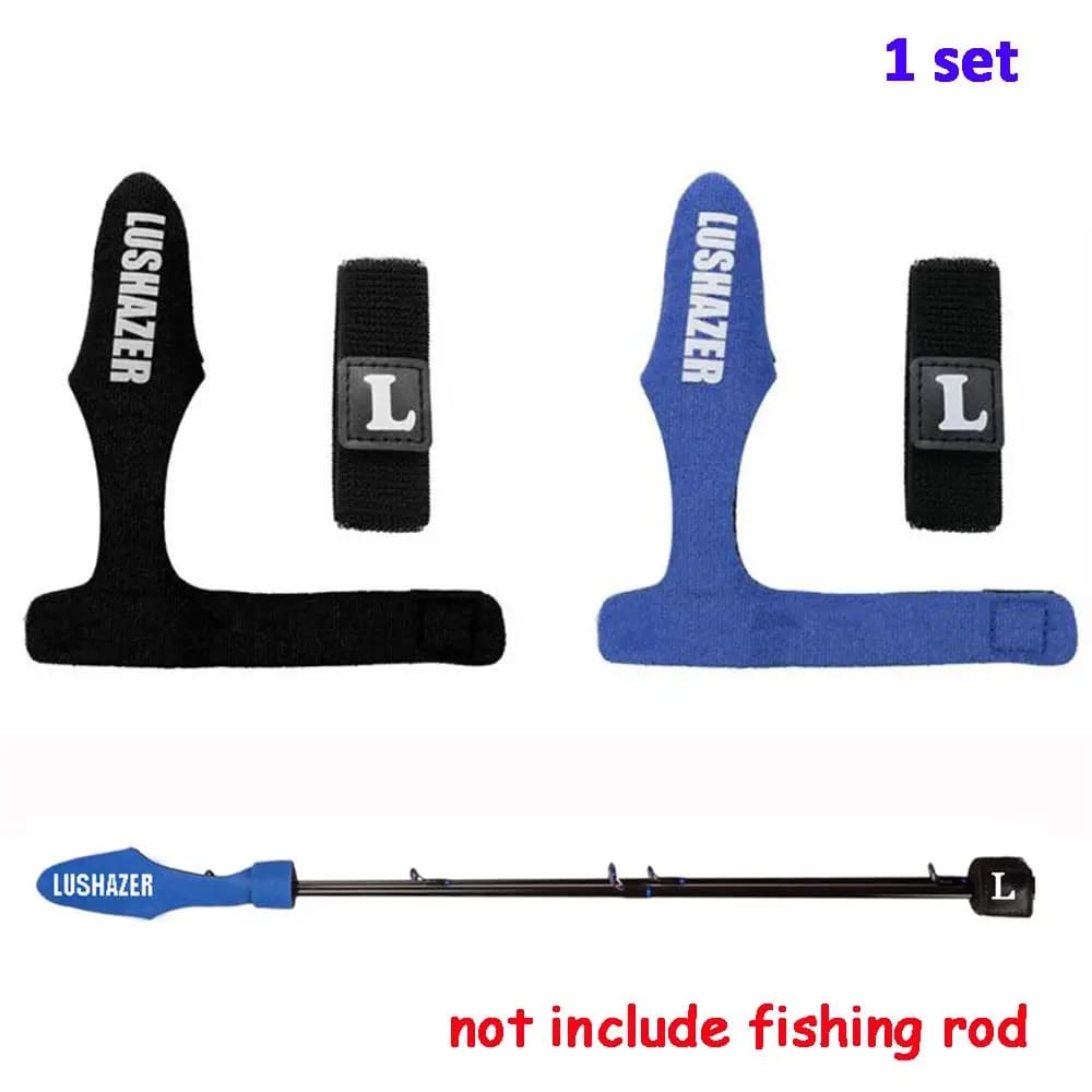 Magic 2pcs/set Elastic Band Belt Suspenders Fish Pole Covers Protector+Tie Wrap Protective Sleeve Fishing Rod Strap
