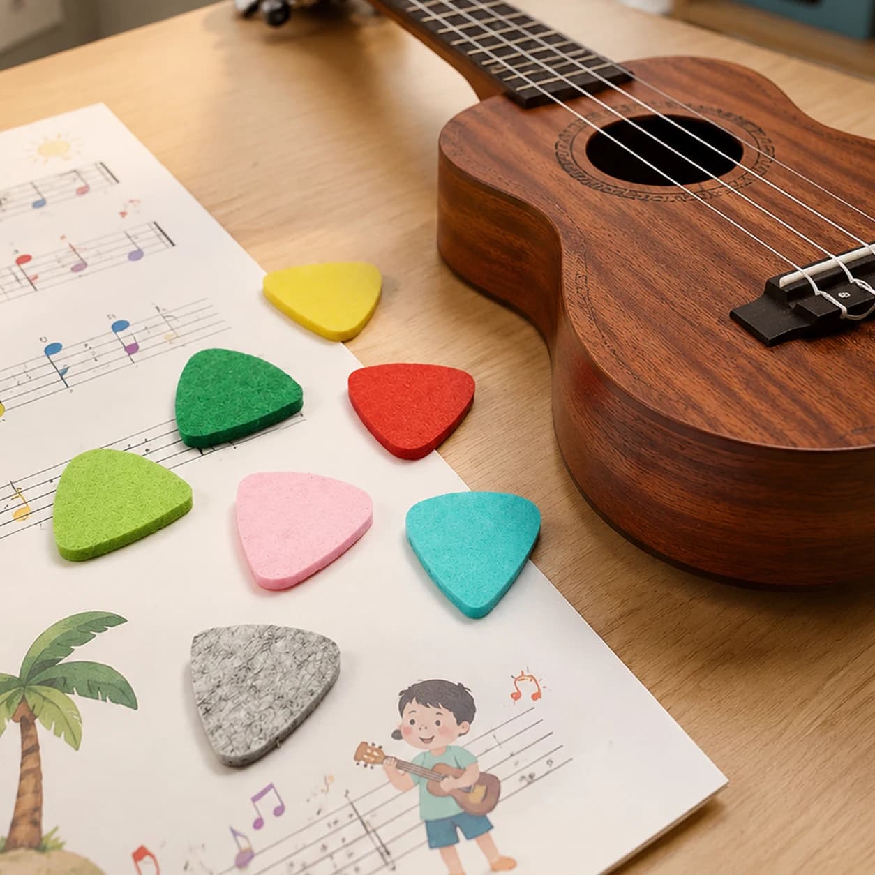 5/10/20PCS Soft Felt Guitar Picks – Fuzzy Plectrums for Warm Mellow Tone, Reduced String Clack & Practice on Acoustic Guitar TMZ